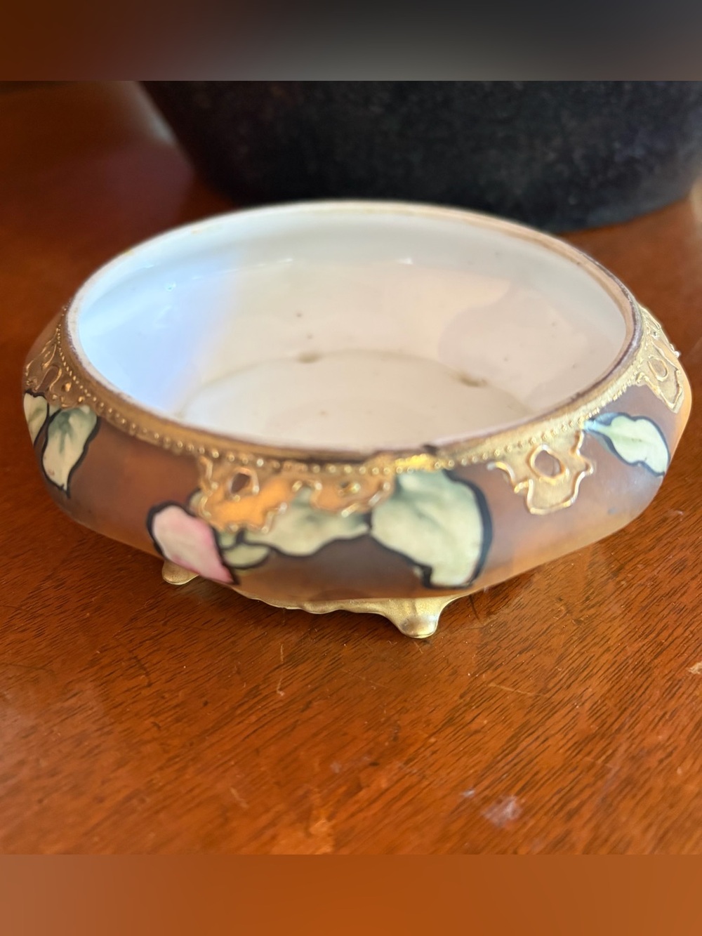 Vintage Nippon Footed bowl Hand painted